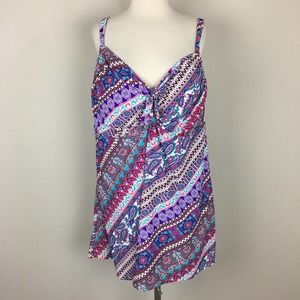 Swimsuits for All Multi Color Print NWOT Swimsuit 20 F/G